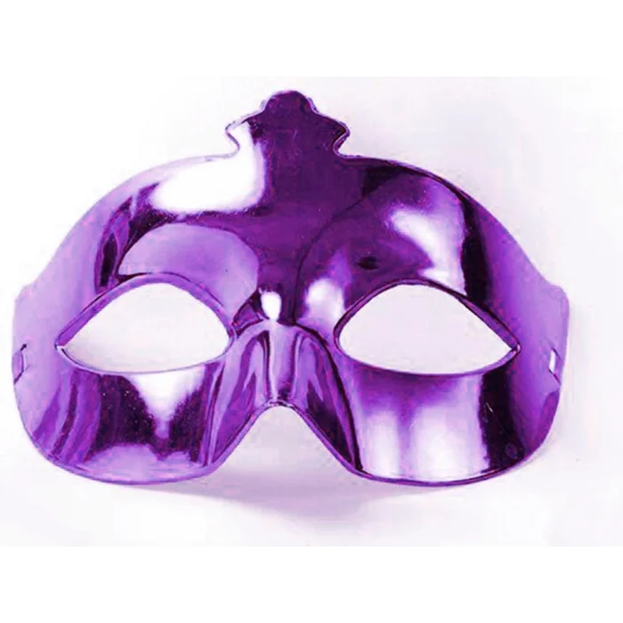 Mor Renk Kostüm Partisi Ekstra Parlak Balo Maskesi 15x10 Cm