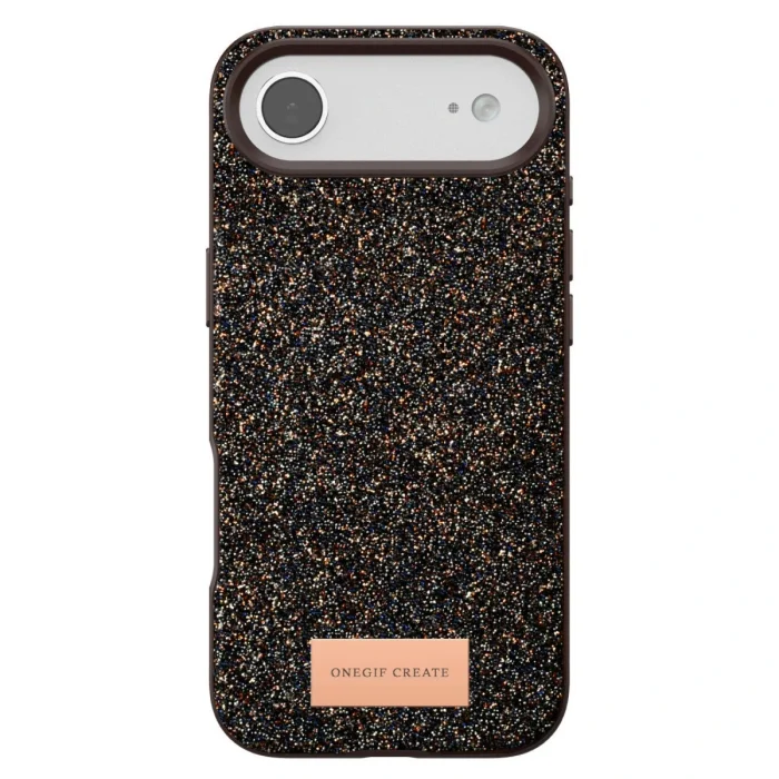 Onegif Apple İphone 17 Air Bright Simli Kapak - Gold