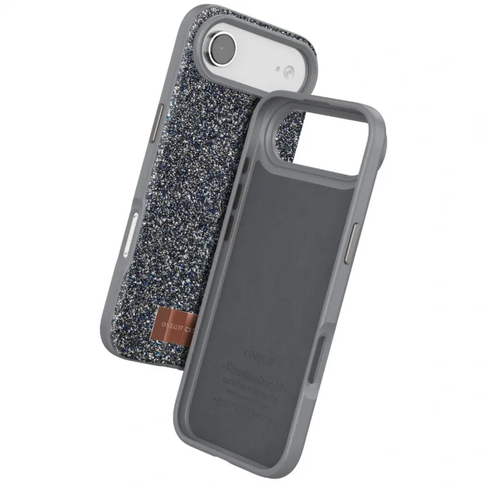 Onegif Apple İphone 17 Air Bright Simli Kapak - Gümüş