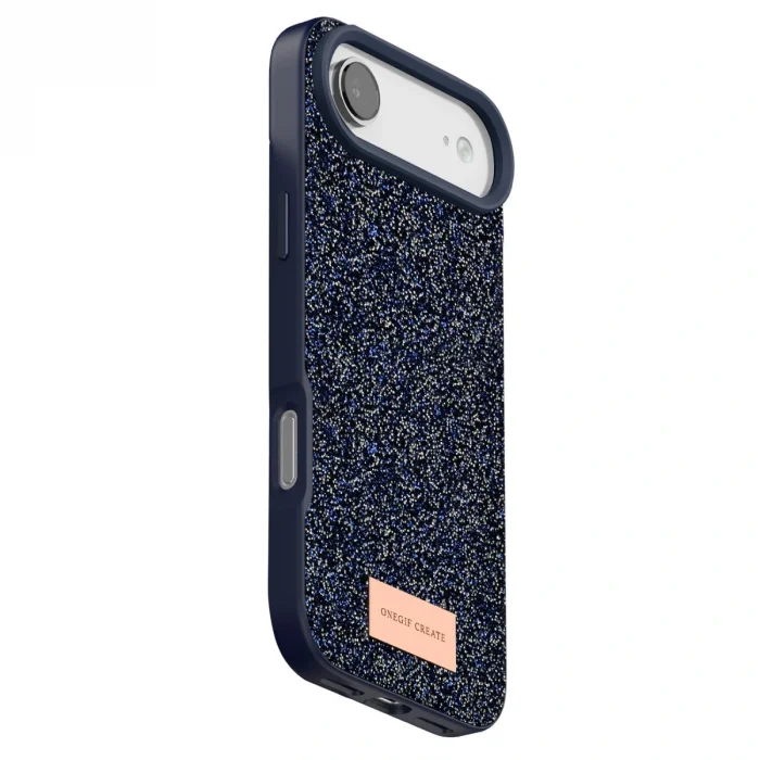 Onegif Apple İphone 17 Air Bright Simli Kapak - Mavi