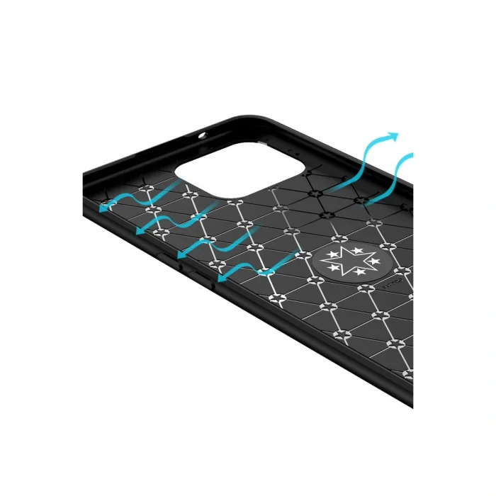 Oppo A73 Kılıf Range Yüzüklü Silikon - Siyah-kırmızı