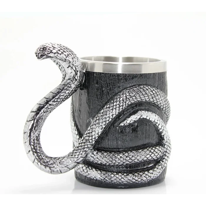 Paslanmaz Çelik Yılan Tasarımlı Kupa Bardak Alk1019
