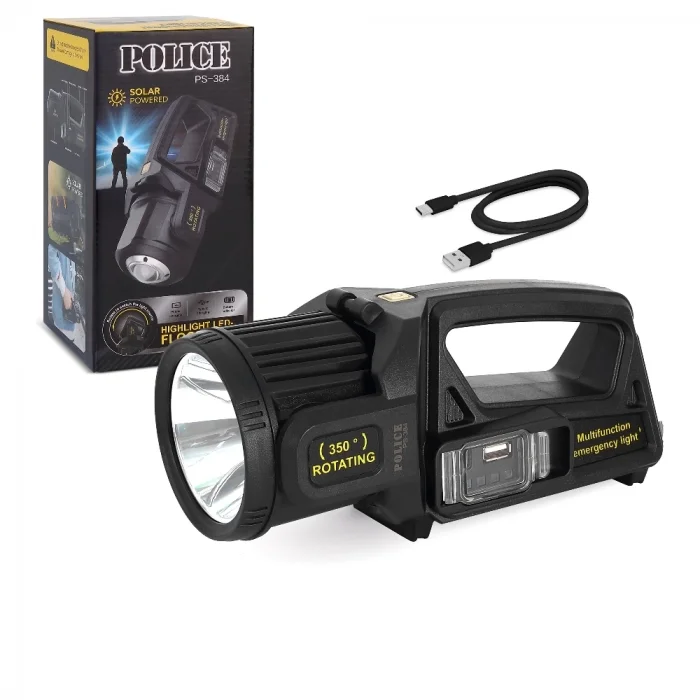 Ps-384 Şarjlı Güneş Enerjili Spot Fener