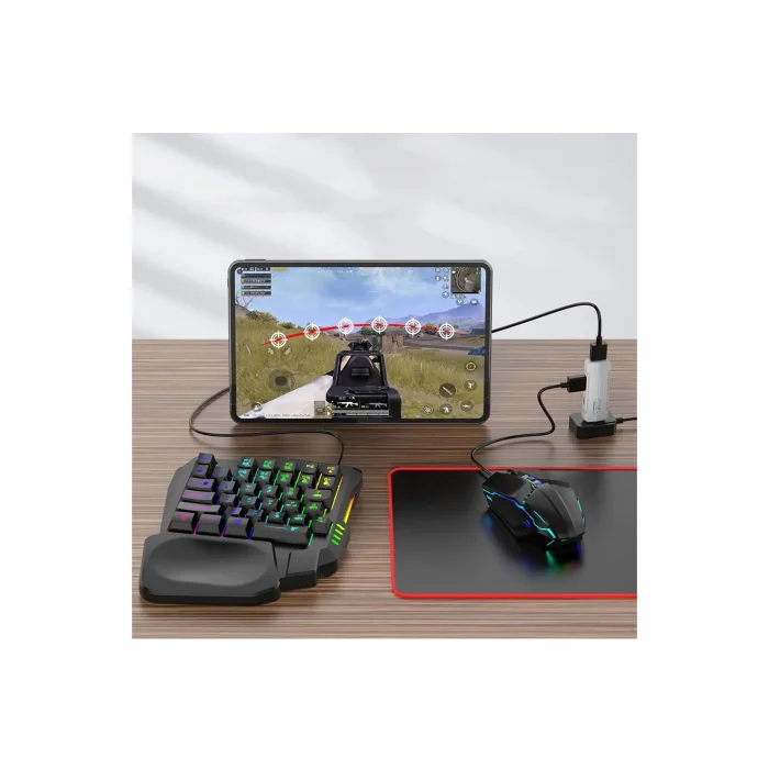 Pubg Mobil Oyun Kiti 5in1 Bt5.3 Klavye Mouse Dönüştürücü Seti Pugb Seti