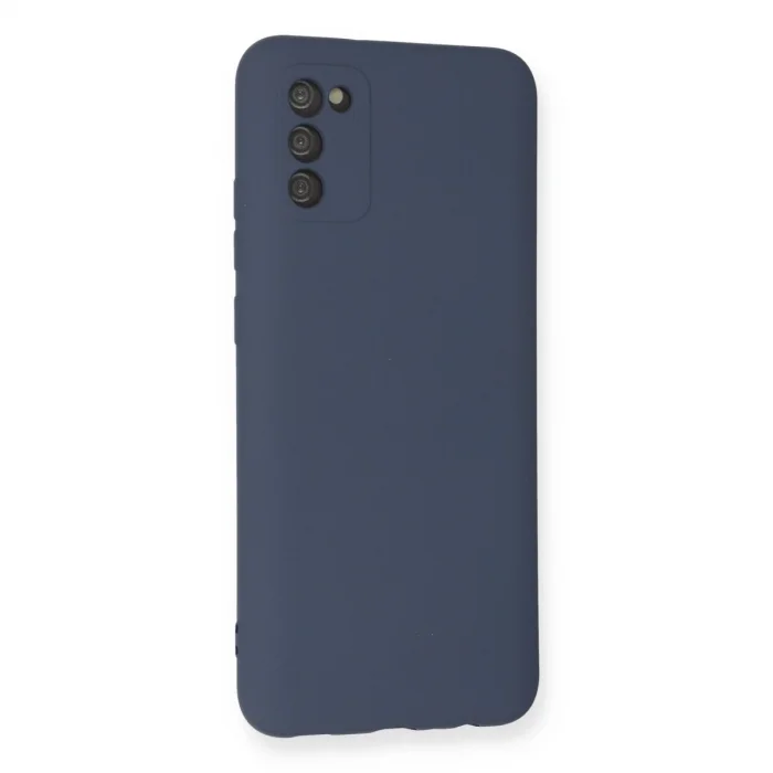 Samsung Galaxy A03s Kılıf Nano İçi Kadife Silikon - Gri