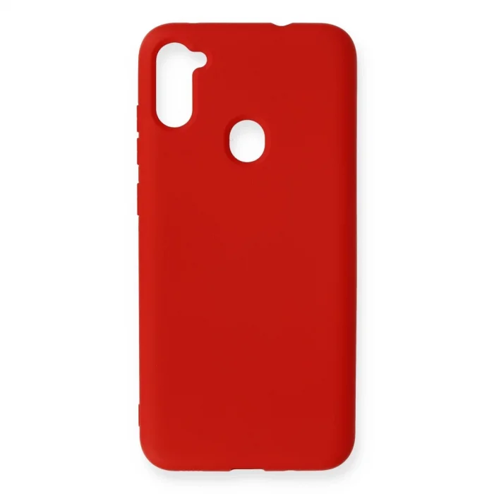 Samsung Galaxy A11 Kılıf Nano İçi Kadife Silikon - Kırmızı