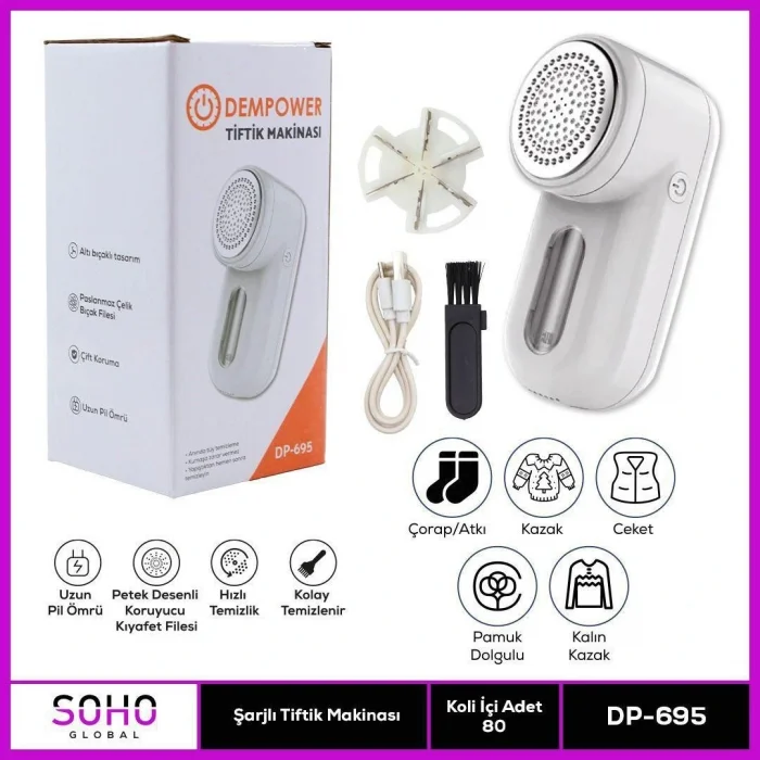 Şarjlı Tiftik Beyaz