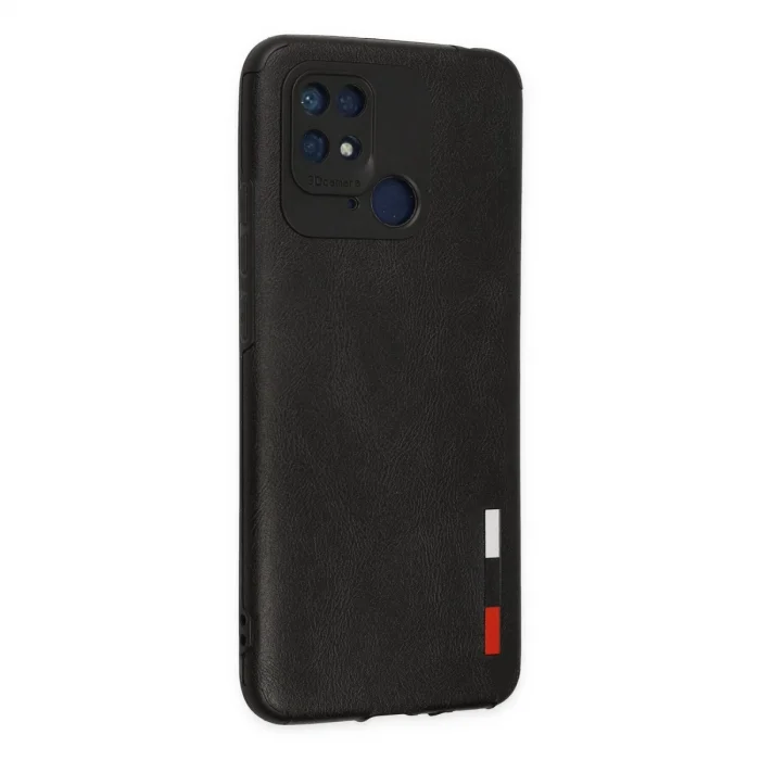Xiaomi Redmi 10c Kılıf Loop Deri Silikon - Siyah