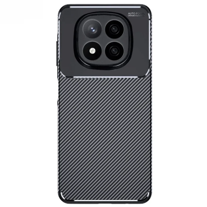 Xiaomi Redmi Note 14 Pro Plus Kılıf Auto Focus Karbon Kapak - Siyah