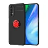 Realme 7 Kılıf Range Yüzüklü Silikon - Siyah-kırmızı