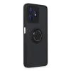 Realme C53 Kılıf Montreal Yüzüklü Silikon Kapak - Siyah