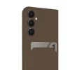 Samsung Galaxy S24 Fe Kılıf Kelvin Kartvizitli Silikon - Kahverengi