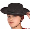 Siyah Renk Keçe Flamenko Şapkası Çocuk Boy