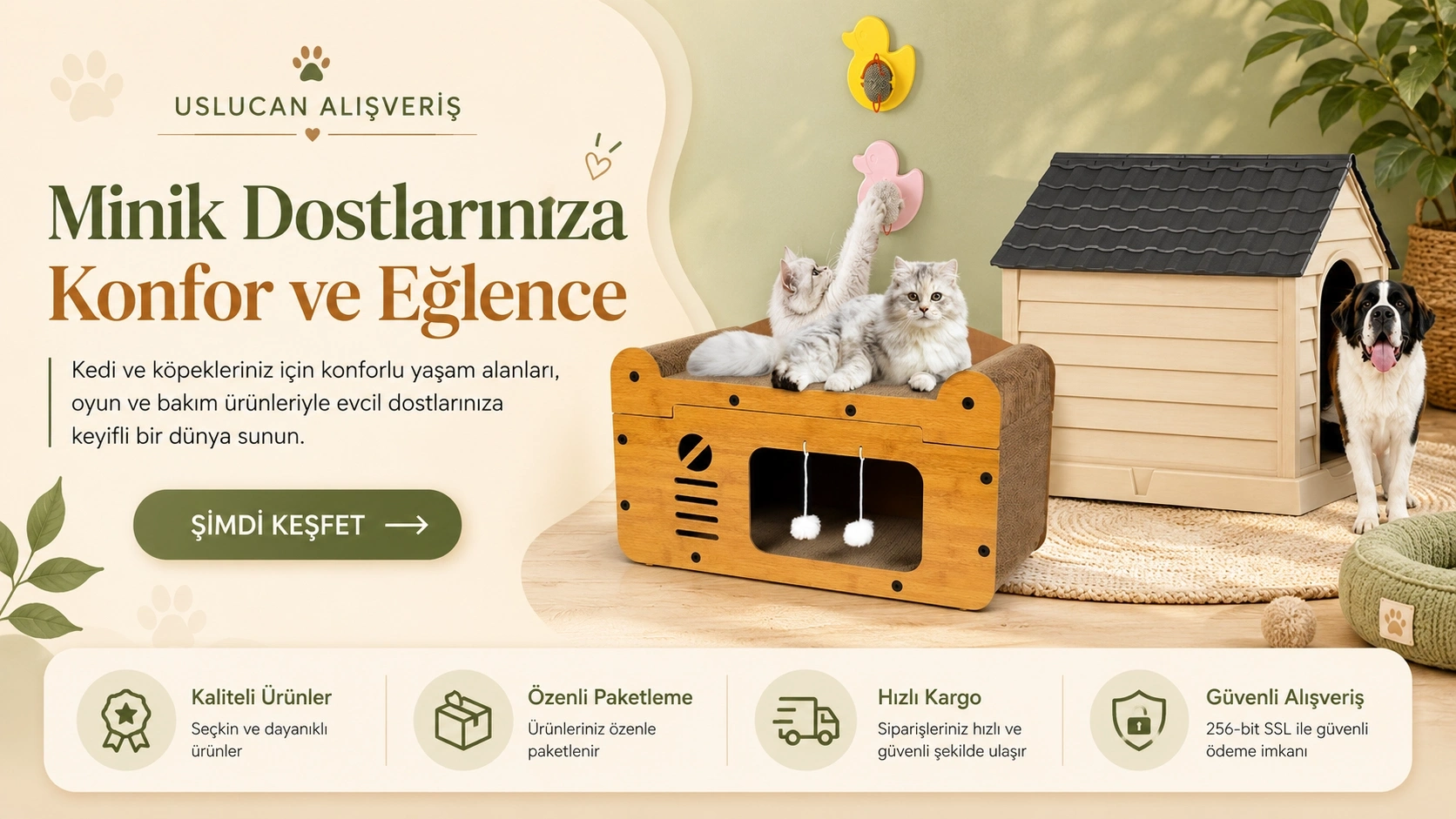 Pet Shop Kedi ve Köpek Kategori Banner
