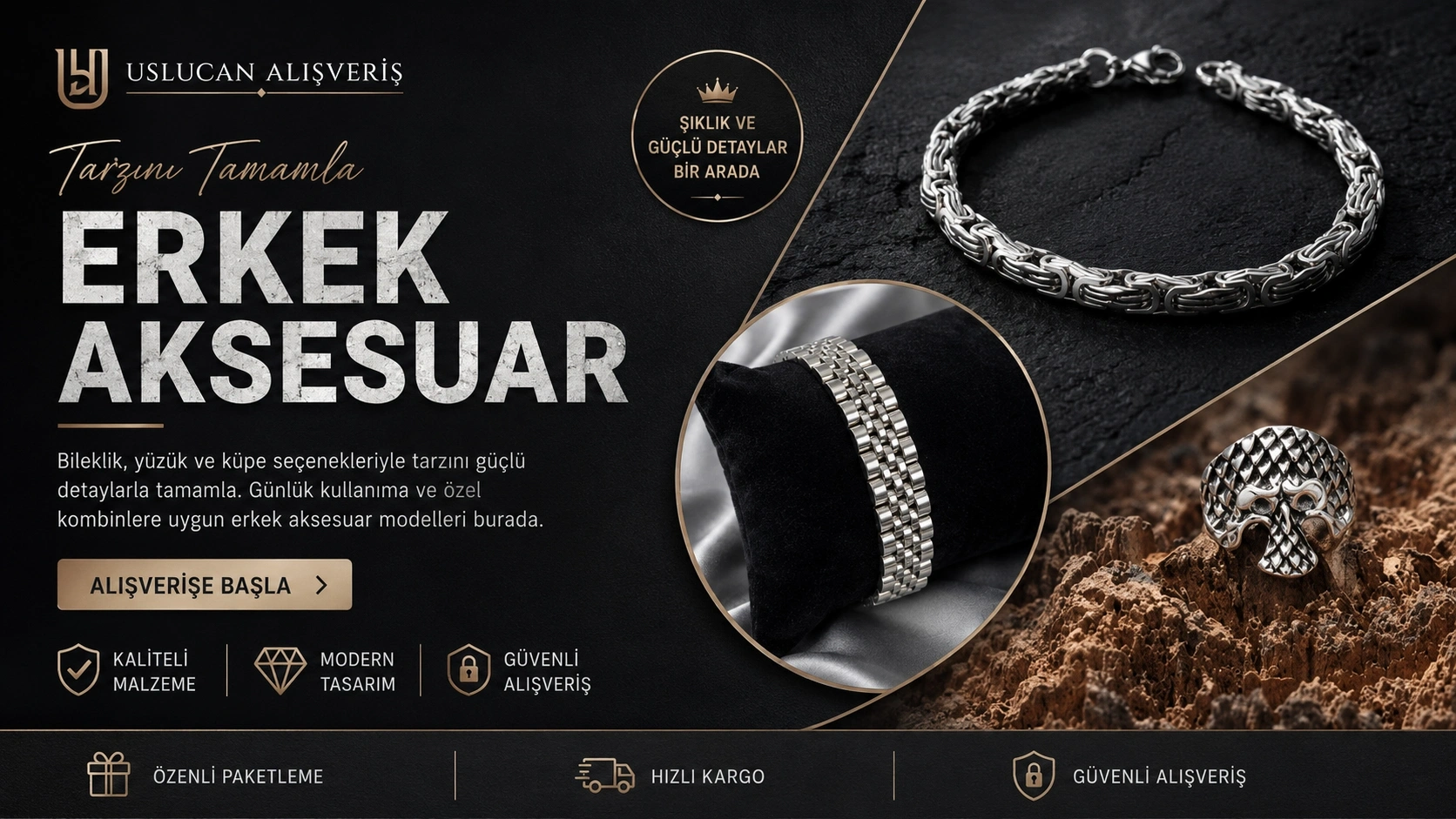 Erkek Bijuteri Aksesuar Kategori Banner
