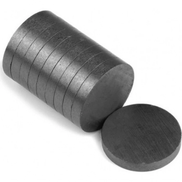 1000 Adet Siyah Mıknatıs 18x3mm - Silindir Ferrit / Seramik Mıknatısı