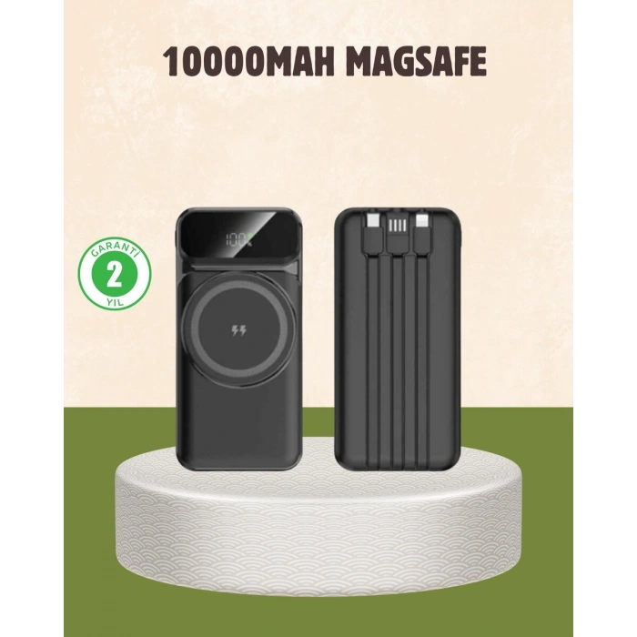 10000 mAh Kablosuz Powerbank – 15W Hızlı Şarj  Type-C Çoklu Çıkışlı