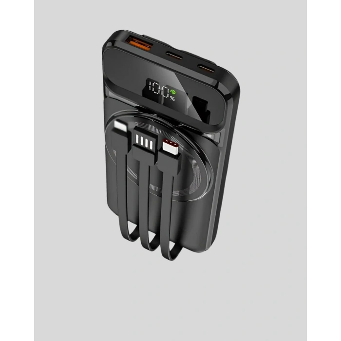 10000 mAh Kablosuz Powerbank – 15W Hızlı Şarj  Type-C Çoklu Çıkışlı