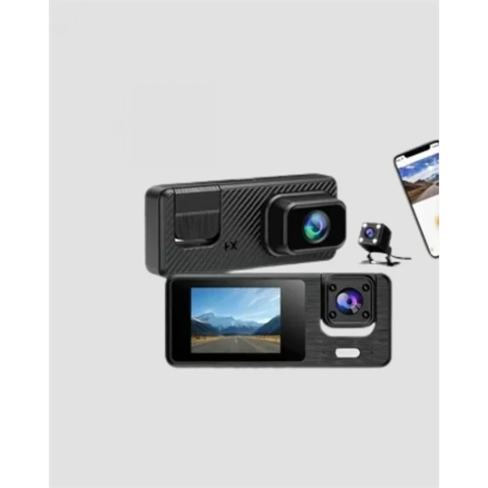 1080P 3 Kameralı Araç DVR – Döngü Kayıt ve Geri Görüş Özellikli Yeni Nesil