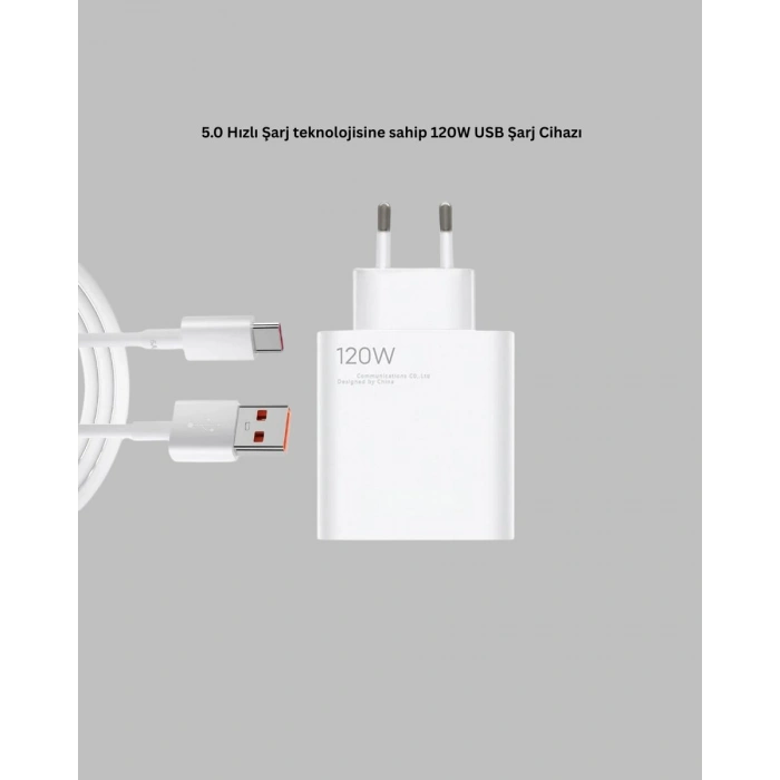 120 Watt Güçlü Hızlı Şarj Adaptörü Huawei P30 P40 Mate 20 Pro Uyumlu