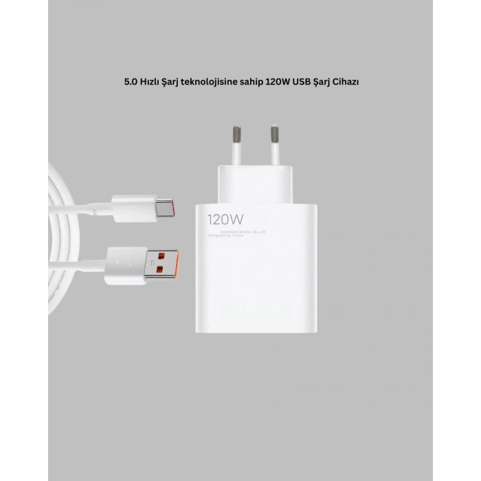 120 Watt Type C Şarj Başlığı Poco X3 X4 X5 Pro Uyumlu