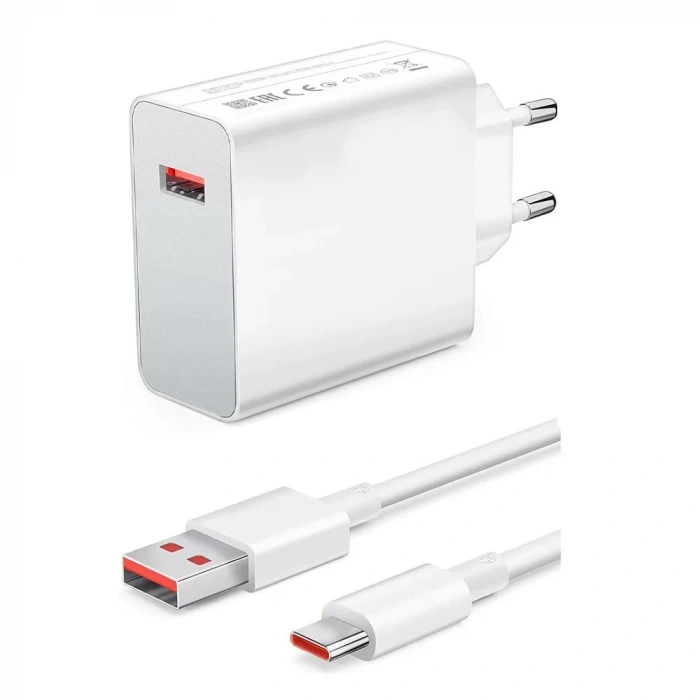 120Watt Turbo 1 x USB-A 1 Mt A to C Kablolu Duvar Şarj Aleti AC109
