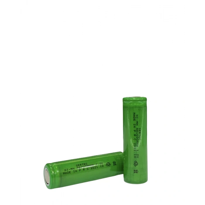 1.2V 1600 Mah - AA - Ni-MH Şarjlı Pil - Başsız / Flat Head