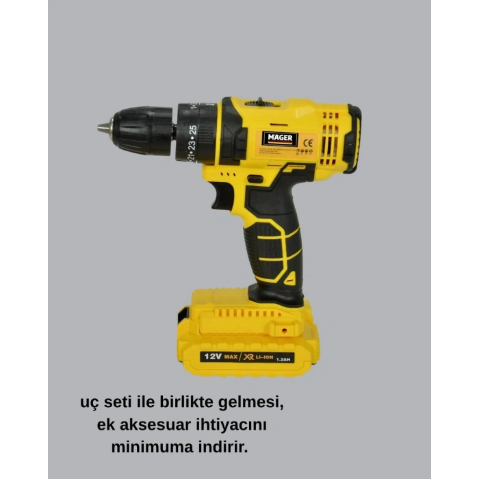 12V Akülü Matkap –Ergonomik ve Yüksek Performanslı