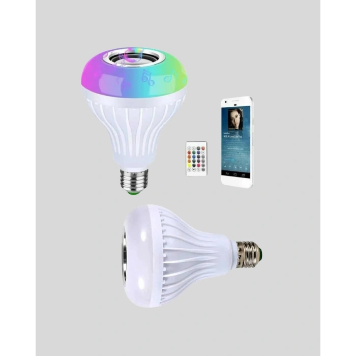 12W LED Ampul – Renkli Işık ve Dahili Hoparlör Özellikli