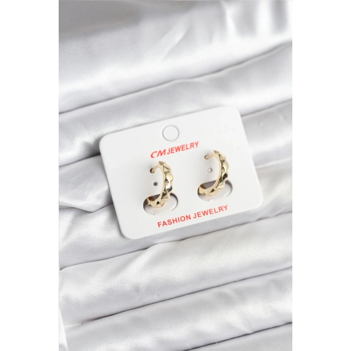 14K Gold Renk Kaplama CM Kadın Küpe 5886