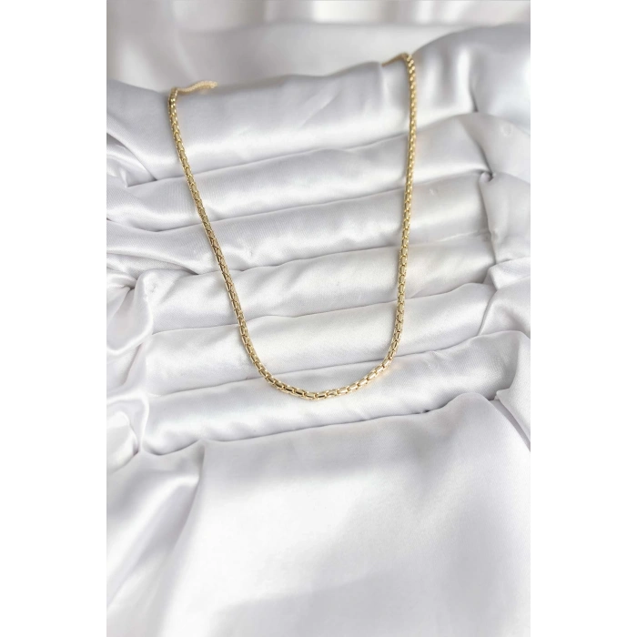 14K Gold Renk Kaplama Zincir Model CM Kadın Kolye 5886