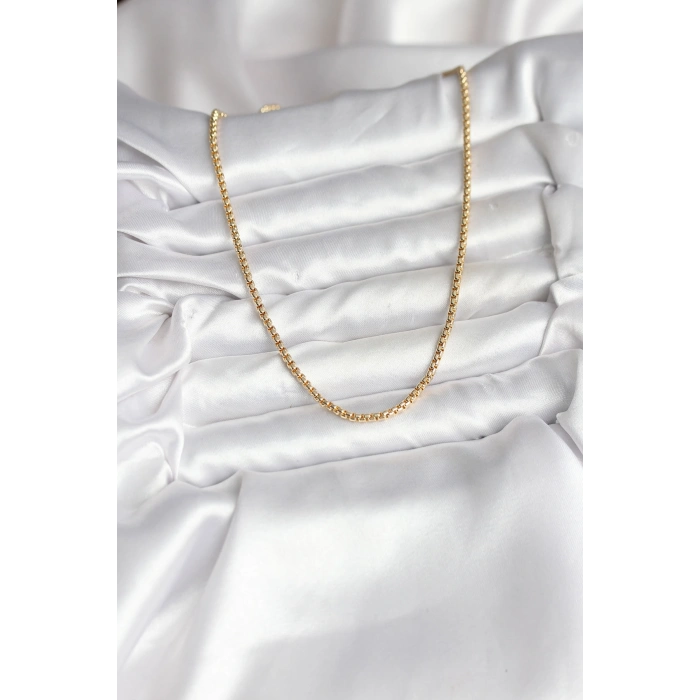 14K Gold Renk Kaplama Zincir Model CM Kadın Kolye 5886