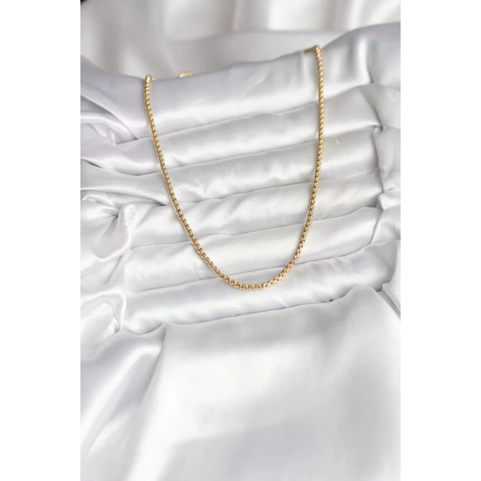14K Gold Renk Kaplama Zincir Model CM Kadın Kolye - TJ-BKO10737