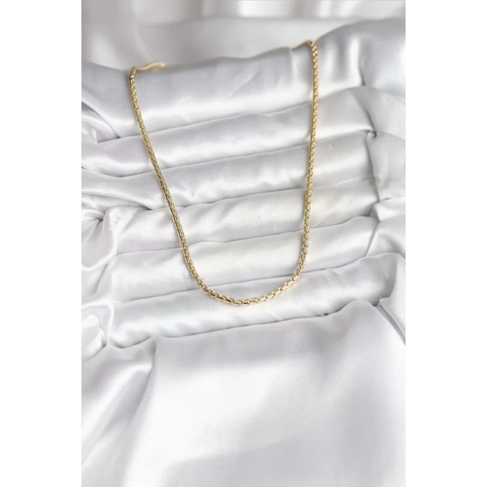 14K Gold Renk Kaplama Zincir Model CM Kadın Kolye - TJ-BKO10742