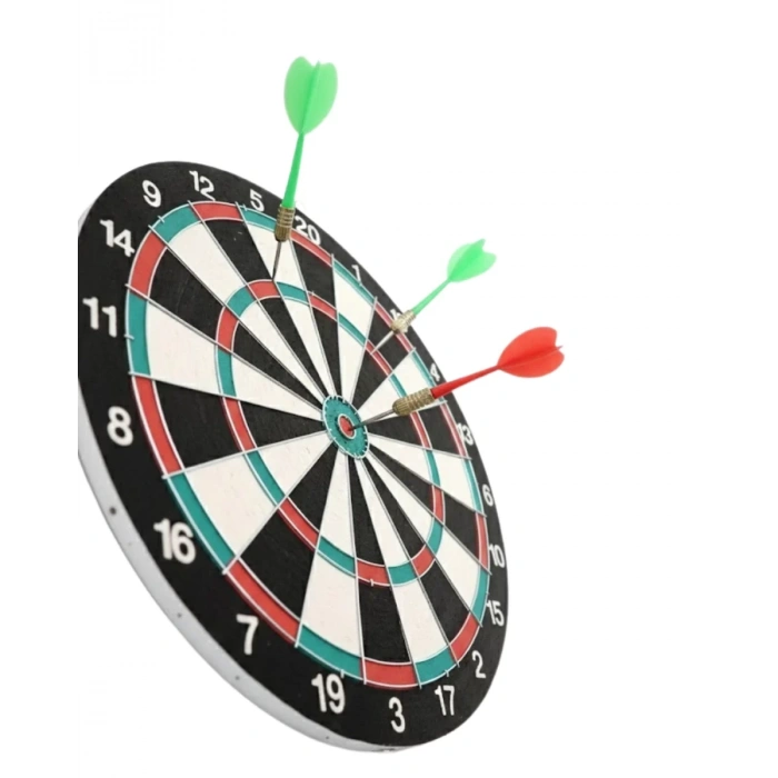 17 İnç Dart Tahtası Sağlam Ahşap Gövde ve Uzun Ömürlü Kullanım