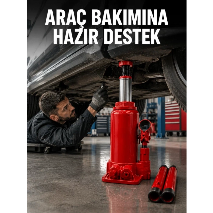 2 Ton Hidrolik Kaldırma Gücü ile Güvenli Araç Desteği