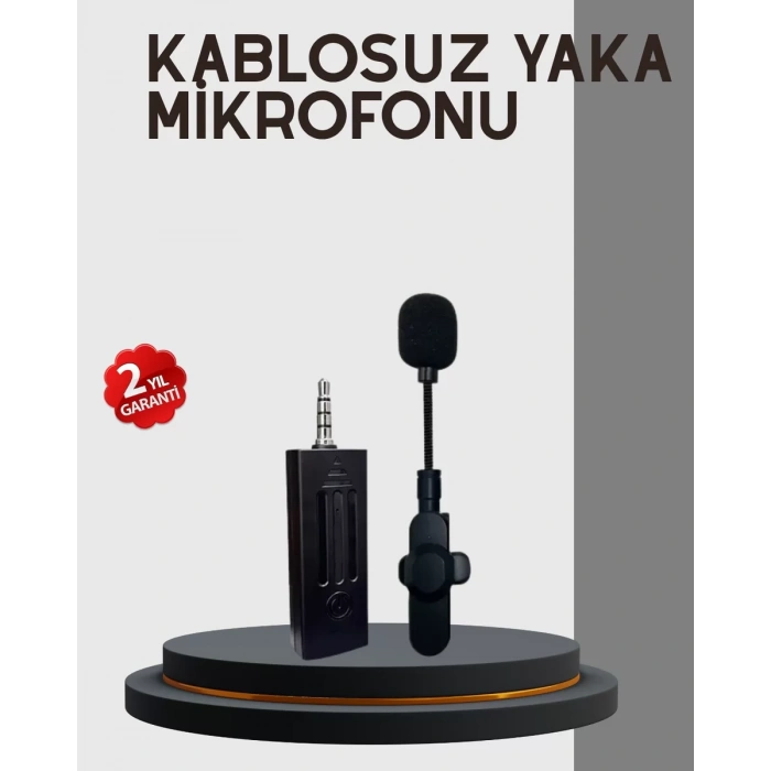 20 Metre Menzilli Kablosuz Yaka Mikrofonu Gürültü Engelleyici