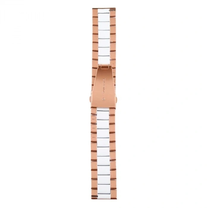 22MM Gear S3 Watch 4 -GT2 GT2E 46MM KayışKordon Seramik Paslanmaz Çelik-(5775)