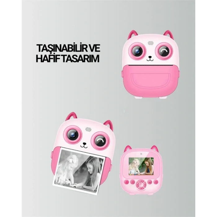 2.4” Ekranlı Mini Kamera – 1080p Kayıt + Mürekkepsiz Yazdırma
