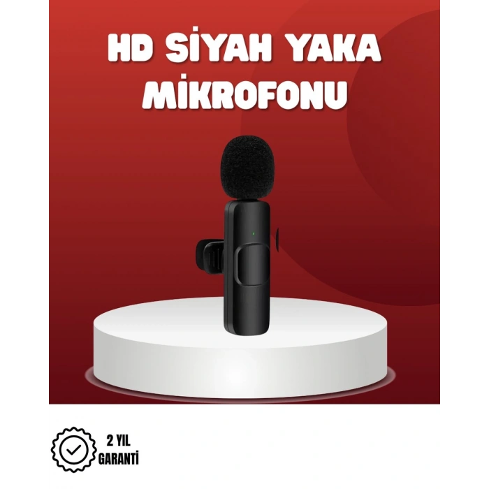 2’li Kablosuz Yaka Mikrofonu iPhone İçin Profesyonel Video Ses