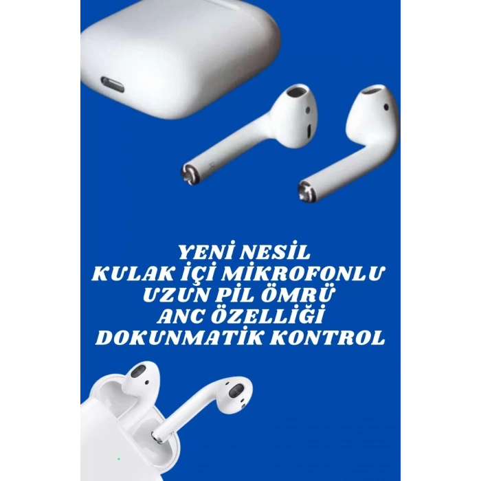 2.Nesil Yeni Model TWS Bluetooth Kulaklık Dokunmatik Kontrol Yüksek Ses Kaliteli