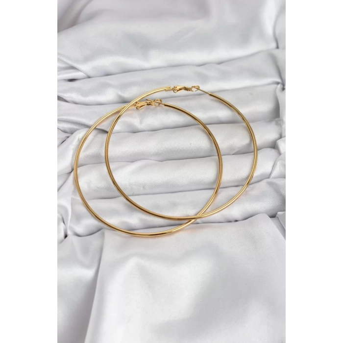 316L Çelik Gold Renk 75 mm Halka Küpe - TJ-BKP11510
