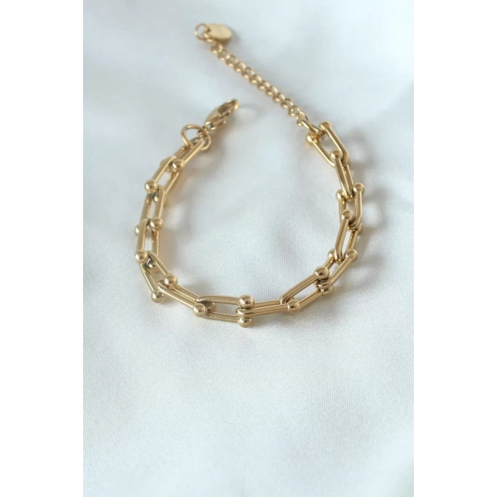316L Çelik Gold Renk Tifany Model Kadın Bileklik - TJ-BB5101