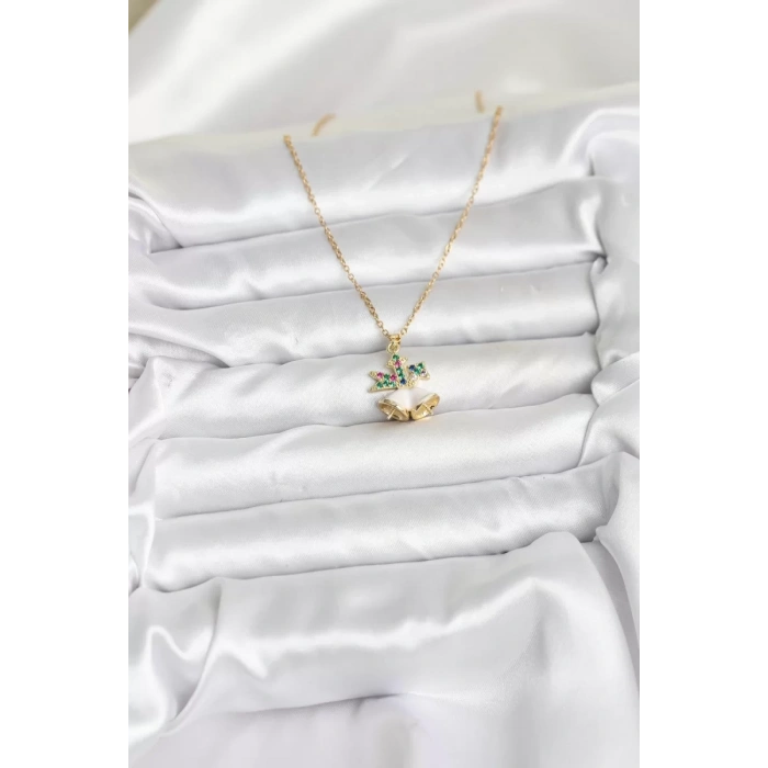 316L Çelik Zincir Gold Renk Chirtsmas Bell Model Yılbaşı Temalı Kadın Kolye - TJ-BKO10706