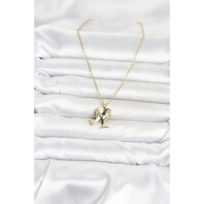 316L Çelik Zincir Gold Renk Dolphin Model Kadın Kolye