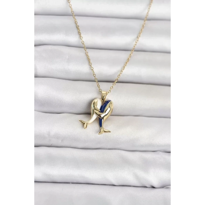 316L Çelik Zincir Gold Renk Dolphin Model Kadın Kolye TJ-BKO11094