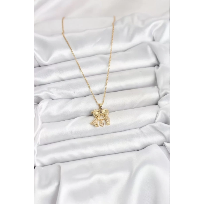 316L Çelik Zincir Gold Renk Erkek Kız Model Kadın Kolye - TJ-BKO10617