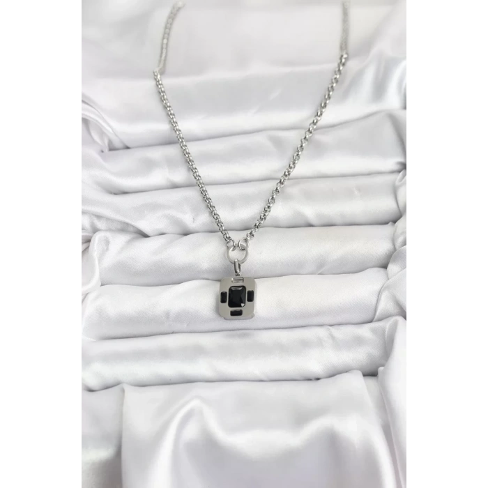 316L Çelik Zincir Gümüş Renk Vintage Model Kadın Kolye - TJ-BKO10686