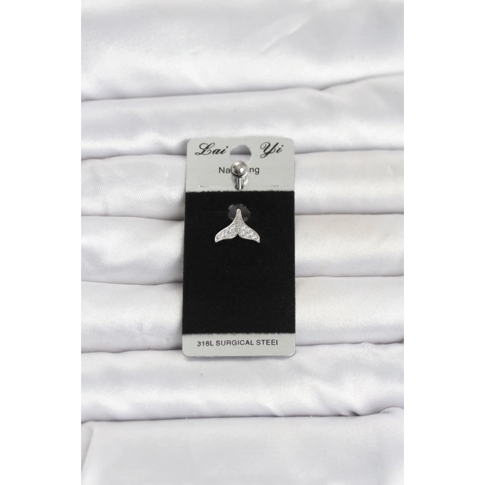 316L Cerrahi Çelik Dolphin Kuyruk Model Göbek Piercing 5886