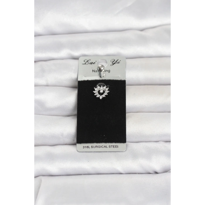 316L Cerrahi Çelik Kalp Model Göbek Piercing